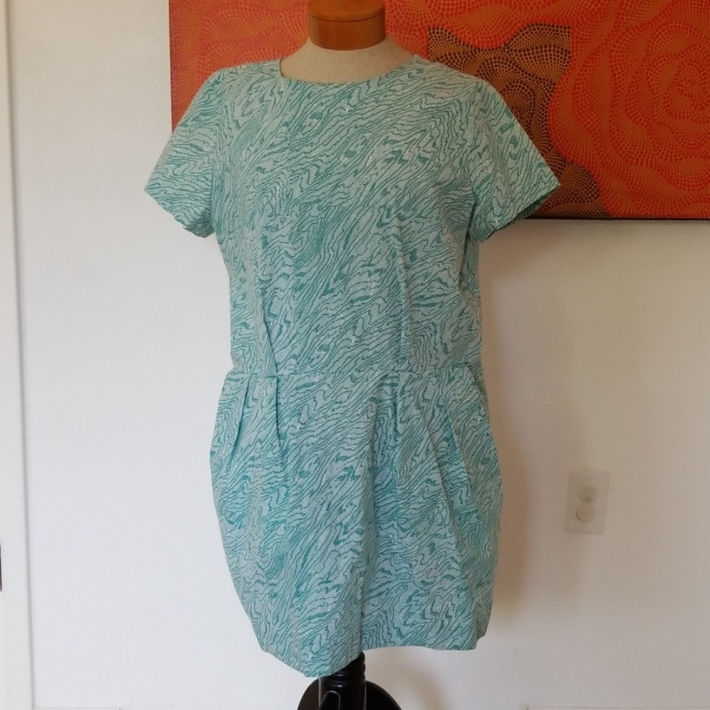 Cute KATE SPADE SATURDAY dress Size Large Blue and White